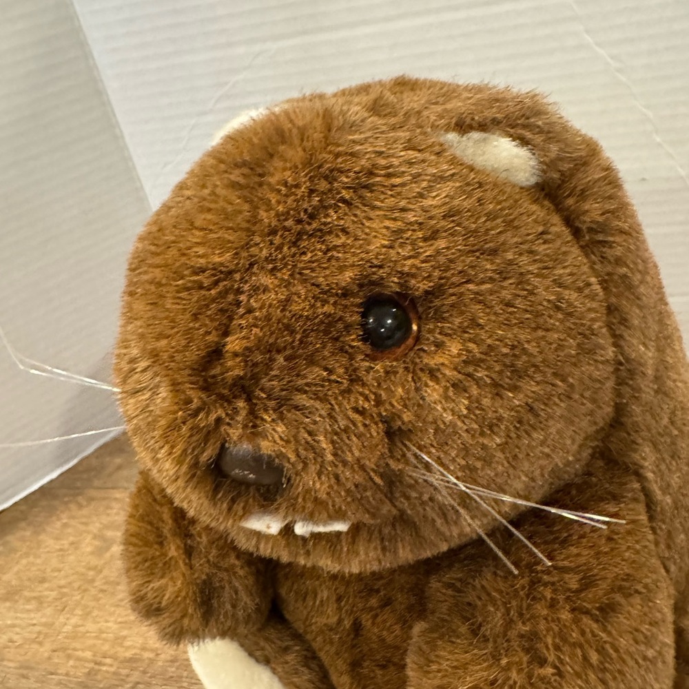 Plush Brown Beaver Stuffed Animal 10” Tall - Picture 3 of 10